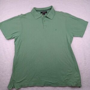Andrew Fezza Mens Green Polo Shirt Size Large 100% Cotton